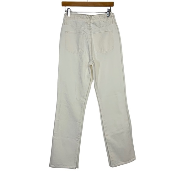 J Crew Re-Imagined Womens Rigid Full-length Bootcut Jean Sz 25 Cream/White AN044 - Picture 4 of 11